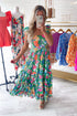 Floral Print Sleeveless Ruffle Tiered Maxi Dress